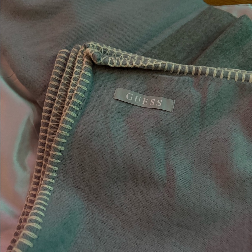 Guess Gray Blanket with Contrast Stitching